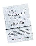 She believed she could so she did wish bracelet | International Women's day gift | Empowerment gift | Female achievement gift