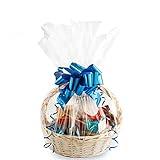 Morepack Large Cello/Cellophane Bags,30x 40 Inches Clear Basket Bags OPP Plastic Cellophane Wrap for Gift Baskets Packaging 10 Pieces