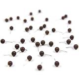 Map Push Pins - Coffee Brown by Conquest Maps 1/4" Matte Finish Head and 50 pins per Box. Large Brown map Tacks for Your Travel map. Specialty map pin Color!