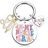 igvean Inspirational Graduation Gift for Nursing Student Nurses Day Keychain Ornament for Medical Assistant Pediatric Nicu Caregiver Appreciation Gifts Stainless Steel Nurse Accessories for Work