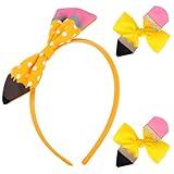 Moyel Back to School Gifts for Kids Girls Students Cute Pencil Hair Bow Hair Clips Headbands for Girls Back to School Supplies for Girls Kids First Day of School Sign Teacher Hair Accessories