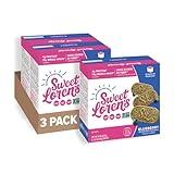 Sweet Loren's Vegan Breakfast Biscuits | Blueberry | 4g Protein, 19g Whole Grains | Plant Based, Gluten Free, Dairy Free, Nut Free Snacks | 3 Pack (15 Total Biscuits, 1.6 ounce each)