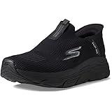 Skechers Men's Max Cushioning Slip-Ins-Athletic Slip-On Running Walking Shoes with Memory Foam Sneaker, Black, 10.5