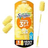 Swiffer Duster Heavy Duty 3 ft Extendable Handle Starter Kit with 3 Refills