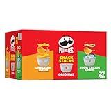 Pringles Potato Crisps Chips, Lunch Snacks, On-the-Go Snacks, Snack Stacks, Variety Pack, 19.3oz Box (27 Cups)​​