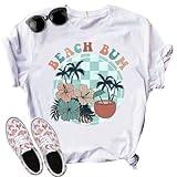 Beach Bum T-Shirt, Floral Summer Shirt, Floral Topical Boho Vacation Trendy Shirt, Road Trip Shirt, Summer Shirt Multicolor