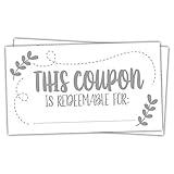 m&h invites 50 Coupon Cards - Coupons for Mom, Wife, Husband, Business - Vouchers