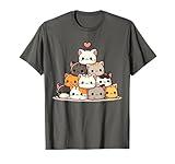 Cat Cute Kitty Cats Anime Kawaii Neko Women Girls T-Shirt