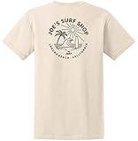 Joe's USA Surf Beach Life Logo Heavy Cotton T-Shirt-M-Natural