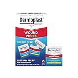 Dermoplast Wound Wipes Medicated First Aid Cloths, Analgesic & Antiseptic Wipes for Treating Minor Cuts, Scrapes and Burns on The Go, Sting Free Formula, 10 Individual Cloths (Packaging May Vary)