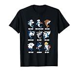 Types of Sharks Pun Ocean Marine Biology Fishing Shark Lover T-Shirt