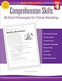 Comprehension Skills: Short Passages for Close Reading: Grade 4