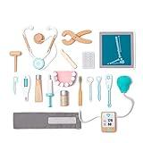 Play Doctor Set for Kids, Pretend Toy 18 PCS Doctor Playset for Toddlers, Dentist Kit Doctor Role Play Set, Doctor Kit for Toddlers and Kids Ages 3+ 4 5 6 Year Old Boys and Girls