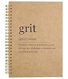 Ecezatik Inspirational Spiral Notebook,Inspirational Journal,Inspirational Journal for Women Men Writing,Grit Spiral Notebook 8.3×5.5 Inch Kraft Paper