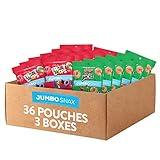 Kellogg's Jumbo Snax Cereal Snacks, Lunch Box Snacks, Variety Pack (36 Pouches)