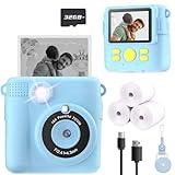 ESOXOFFORE Kids Camera Instant Print, Christmas Birthday Gifts for Kids Age 3-12, Selfie Digital Camera with 1080P Videos,Toddler Portable Travel Camera Toy for 4 5 6 7 8 9 Year Old Boys Girls-Blue