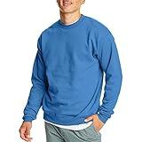 Hanes Mens Ecosmart Fleece Sweatshirt, Cotton-blend Pullover, Crewneck For Men, 1 Or 2 Pack, Denim Blue - 1 Pack, X-Large US