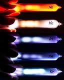 Rare Luminous Gases Element Collection, 99.999% Purity, Including Helium,Neon, Argon, Krypton, Xenon, for Collection, Display, Teaching, Gift, Pack of 5