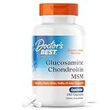 Doctor's Best Glucosamine Chondroitin Msm with OptiMSM Capsules, Supports Healthy Joint Structure, Function & Comfort, Non-GMO, Gluten Free, Soy Free, 240 Count (Pack of 1)