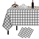 Plastic Tablecloths for Rectangle Tables 3 Pack 54" x 108" Party Table Cloths Disposable for 6 to 8 Foot Tables Indoor or Outdoor Parties Birthdays Weddings Christmas Anniversary Buffet Table