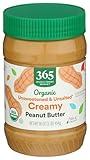 365 by Whole Foods Market, Organic Creamy Peanut Butter No Salt Added, 16 Ounce