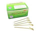 Gmark Bamboo Cocktail Picks 4.5" 300 ct - Bamboo Knot Skewers, Looped Knot Twisted Ends Perfect for Cocktail Party, Barbeque, Club Sandwiches - Pack in Box GM1114