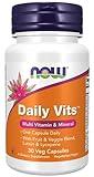 NOW Foods Supplements, Daily Vits™with Fruit & Veggie Blend, Lutein and Lycopene, 30 Veg Capsules