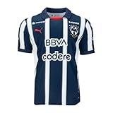 Puma Men's Soccer Monterrey 24/25 Home Jersey - Official Replica Jersey with dryCELL Technology (US, Alpha, Large, Regular, Regular, Navy)