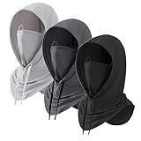 3 Pack Summer Balaclava Sun UV Protection Hood Breathable Full Head Mask Face Cover for Men Women Motorcycle Cycling Fishing Multi