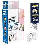 Flip-It! Universal Bottle Emptying Kit - Flip Bottle Upside Down to Get Every Drop Out! Extra adapters included to fit Nivea, Eucerin, and Aquaphor bottles. (6 Stands, Pastel Color Edition)