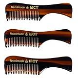 G.B.S Handmade 3in Pocket Comb for Beard and Mustache Styling, MCT, Pack of 3