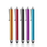 Assorted Colors Stylus Pen Universal Touch Screen Capacitive Stylus for Kindle Touch Screen, for Apple iPad iPhone Xs Max, XS, X, for All Cell Phone,All Tablets (5 Pack)