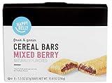 Amazon Brand - Happy Belly Fruit & Grain Cereal Bars, Mixed Berry, 1.3 Oz, 8 Count