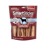 SmartBones SmartSticks, Treat Your Dog to a Rawhide-Free Chew Made With Real Chicken and Vegetables,10 sticks