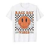 Race Day Vibes Checkered Flag Car Racing Mom Dad Race Car T-Shirt