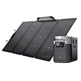 EF ECOFLOW Solar Generator DELTA Max (2000) 2016Wh with 220W Solar Panel, 6 X 2400W (5000W Surge) AC Outlets, Portable Power Station for Home Backup Outdoors Camping RV Emergency