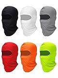 SATINIOR 6 Pcs Ski Mask Cover Full Face Mask Winter Face Covering Ice Silk UV Protection Balaclava Women Men Outdoor Sports(Multicolor)