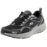 Skechers mens Go Run Consistent - Performance Running & Walking Shoe Sneaker, Black/Grey, 10.5 X-Wide US