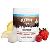 ROUNDHOUSE PROVISION by Chuck Norris Morning Kick, Greens Superfood Powder Supplement with Ashwaganda, Collagen, Probiotics, Supports Energy Levels, 30 Servings (Strawberry Lemonade)