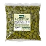 Mantova Pitted Castelvetrano Olives in a Mild Brine, Product of Italy, 100% Natural, Non-GMO, High-Quality Nocellara del Belice Olives, Heart-Healthy, Ready-to-Eat for Charcuterie Boards, Antipasto Platters, Aperitivo, Cocktails, Martinis, Salads, Sauces, Dips, Sandwiches, Wraps, Panini, Bruschetta, Pizza, Focaccia, Gluten-Free, Low-Glycemic, Low-Carb, Cholesterol-Free, Vegan-Friendly, Paleo-Friendly, 52.91 oz. (3.3 lbs.) (Pack of 1)