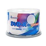 Smart Buy Logo 50 Pack DVD Plus R DVD+r Dl 8.5gb 8X Double Layer Blank Data Record 50 Discs Spindle