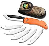 OUTDOOR EDGE RazorBlaze, RB-20, 3.5" Replaceable Blade Folding Hunting Knife, Non-Slip Rubberized TPR Handle (Blaze Orange)