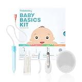 Frida Baby Basics Kit | Baby Essentials Kit Includes Nasal Aspirator Snotsucker, NailFrida Nail Files, Windi Gas Relief, DermaFrida Bath Brush + Silicone Carry Case