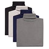 Hampton Direct Unisex Fake Turtleneck Dickies Dickie Collar Set of 4 - Regular - Navy/Gray/White/Black