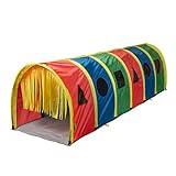 Pacific Play Tents 95200 Kids Super Sensory 9-Foot D Style Institutional Crawl Play Tunnel, 9' x 30" x 30", Multicolored