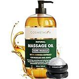 Cosmetasa Massage Oil for Sore Muscles with Roller Ball - Soothes Joints & Muscles with Arnica, Lavender Oil, Peppermint Oil & Chamomile Extract