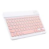 EVACH Ultra Slim Mini Wireless Bluetooth Keyboard Compatible with Amazon Kindle Fire HD 10/8/Fire Max 11/iPad 10.2"/iPad Air/iPad Pro,iPhone and Other Devices Including iOS/Android/Windows,Pink