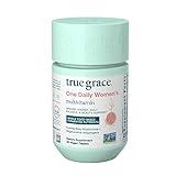 True Grace One Daily Women’s Multivitamin Fermented Minerals, Organic Adaptogens & Mushrooms Whole Body Balance, Immune, Energy, Beauty Support - Non-GMO, Gluten Free, Soy Free - 30 Vegan Tablets