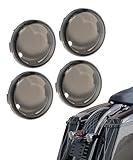 RACOONA 4Pcs Motorcycle Turn Signal Lens Lense Kit,Car Accessories Bullet Smoked Turn Signals Lens Cover,Turn Signal Light Lenses Anti-scratch Covers,Fit for Street Glide,Road King