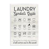 Stupell Industries Laundry Symbols Guide Typography Wall Plaque, 10x15, Multi-Color